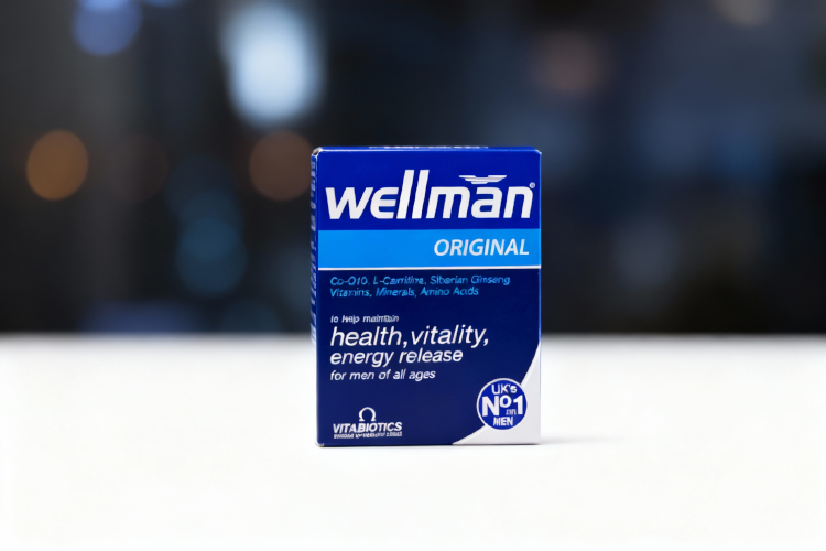 زمان مصرف قرص ول من اورجینال با بسته بندی روی سطح سفید